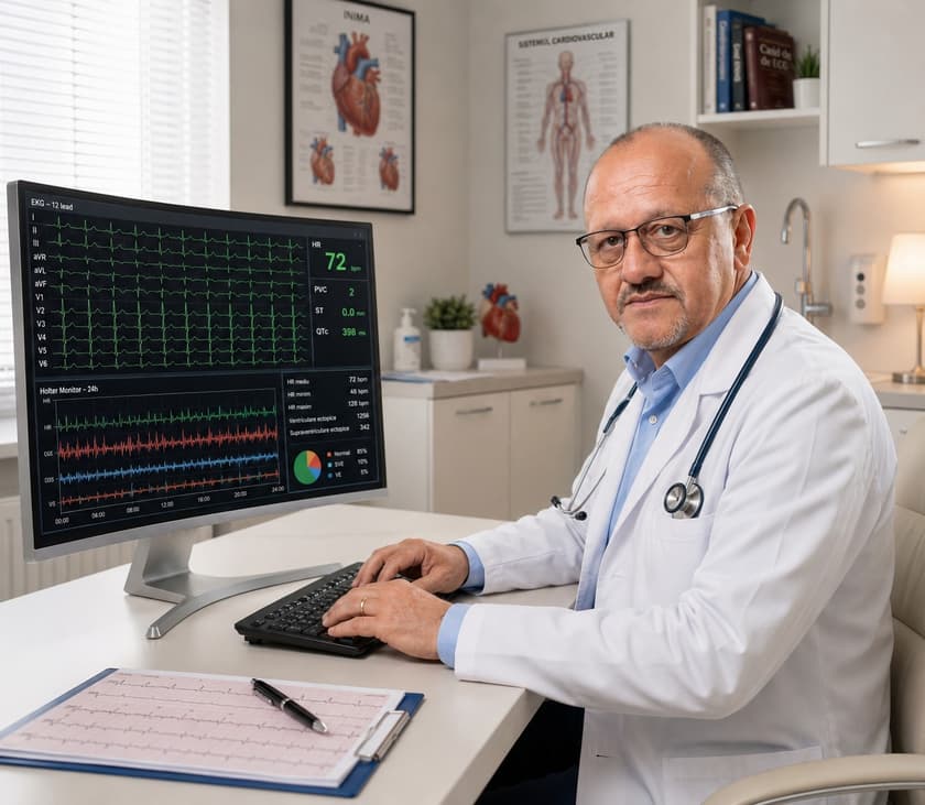 La cabinet — monitorizare EKG